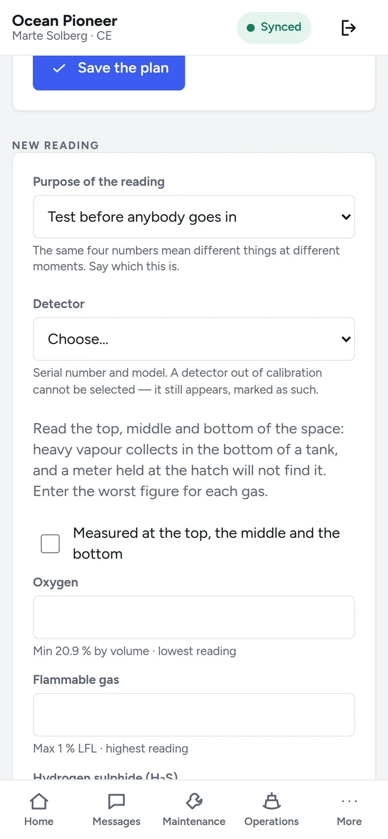 Permit to work — on a phone, screen in the NoRemarks app