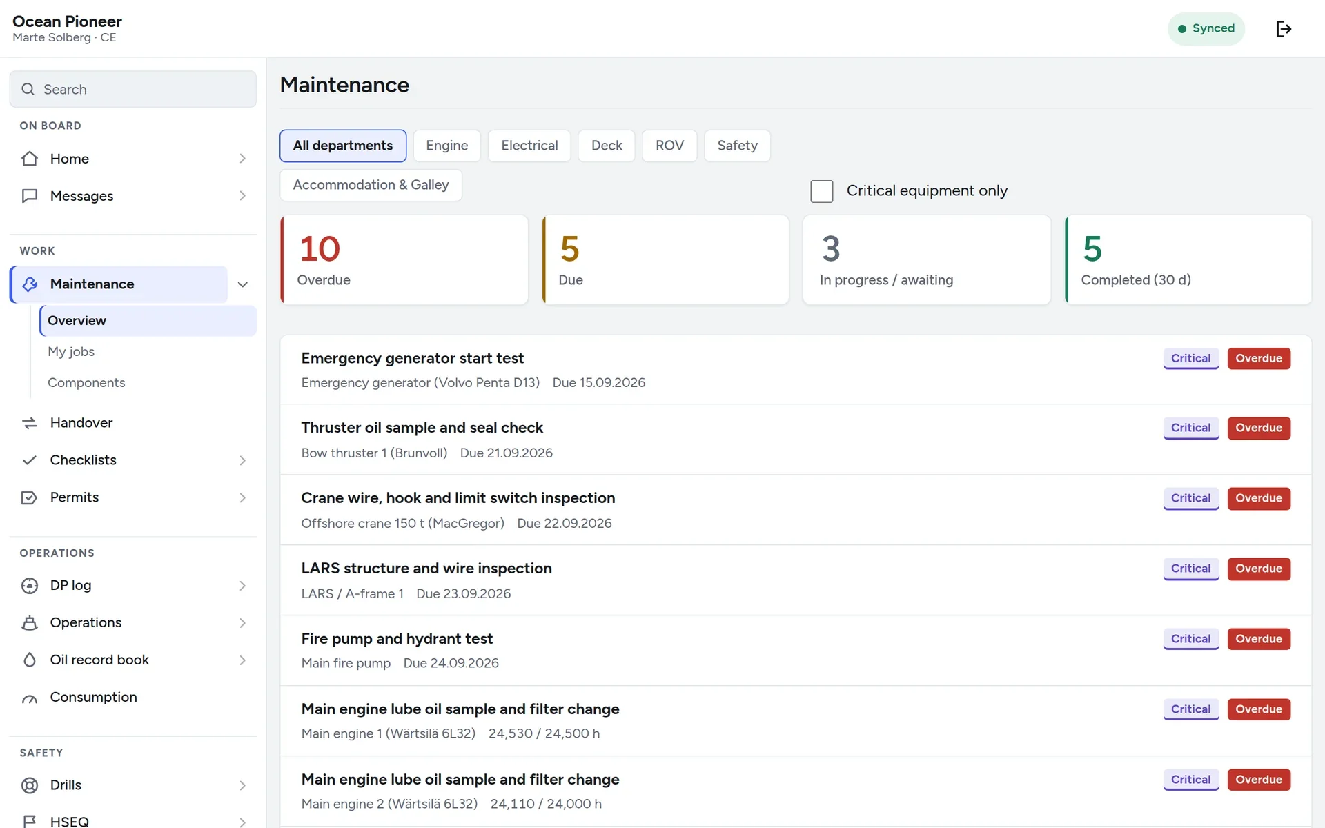 Planned maintenance — on a laptop, screen in the NoRemarks app